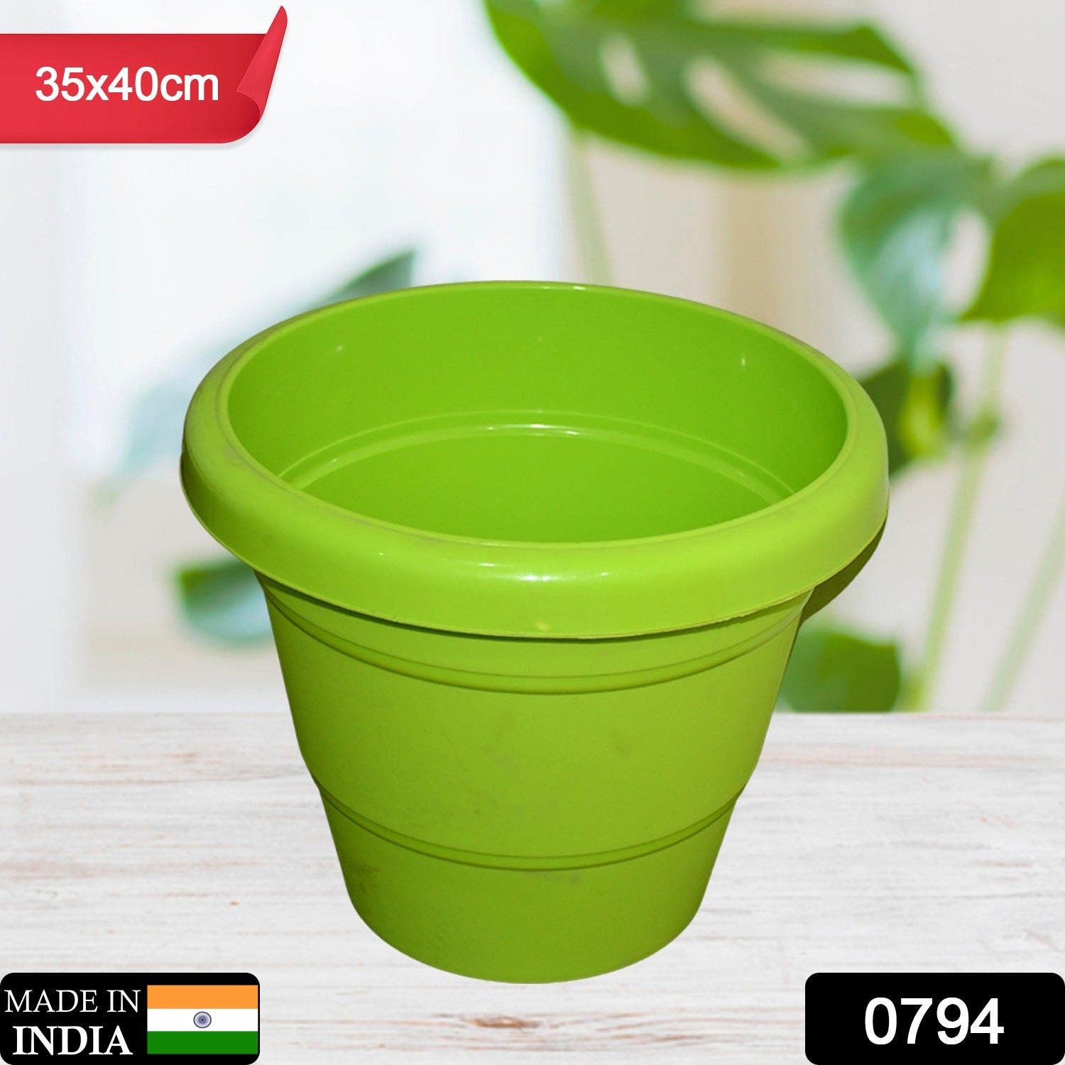 0794 Durable Plastic Pot For Indoor And Outdoor Gardening For Home Decor And Indoor Gardening (35x40Cm) (mix Color) 0794 Durable Plastic Pot For Indoor And Outdoor Gardening For Home Decor And Indoor Gardening (35x40Cm) (mix Color)